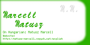 marcell matusz business card